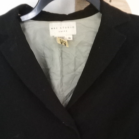 Max Studio Black Women's Blazer with Notched Lapel - Picture 2 of 3